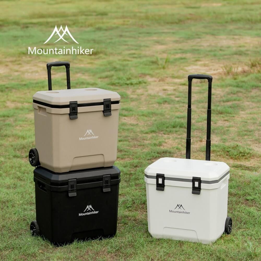 ถังแช่อเนกประสงค์ แบบมีล้อเลื่อน MOUNTAINHIKER 38 ลิตร สีดำ